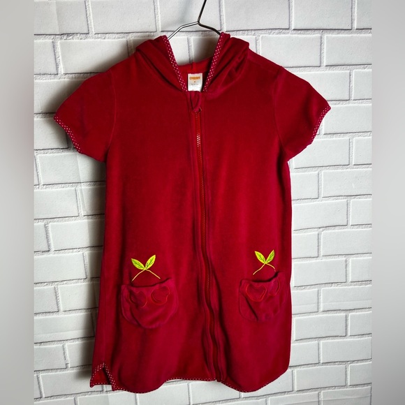 Gymboree Girls Embroidered Cover Up - VeryCherry - Red:size 8 - Picture 1 of 8